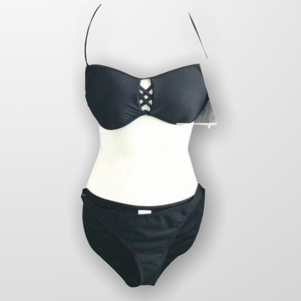 Antigua Strappy Black Bikini Swimsuit Swim Size XL